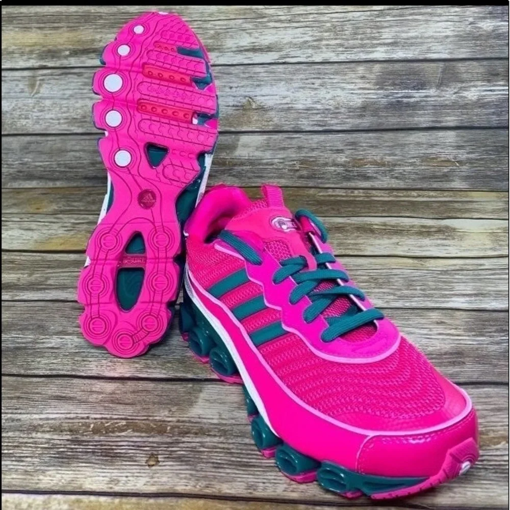 Adidas Originals Microbounce T1 Boost Shock Pink/Green - Picture 9 of 9
